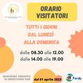 Immagine decorativa per il contenuto NUOVO ORARIO VISITATORI dal 01 aprile 2023
